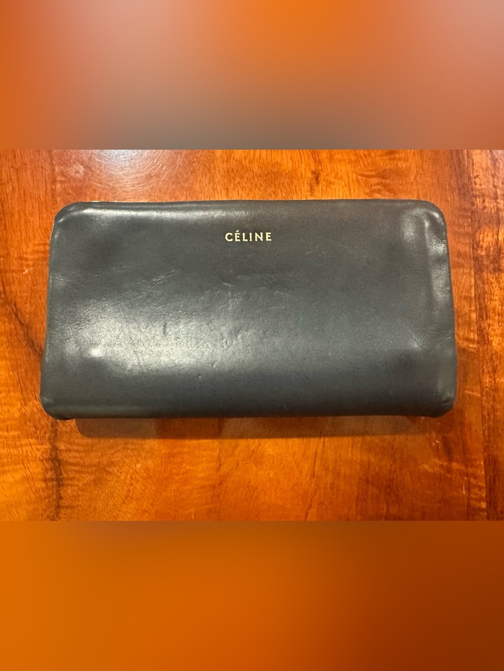✨ RARE - VINTAGE CELINE LARGE LEATHER ZIPPED LONG WALLET ✨